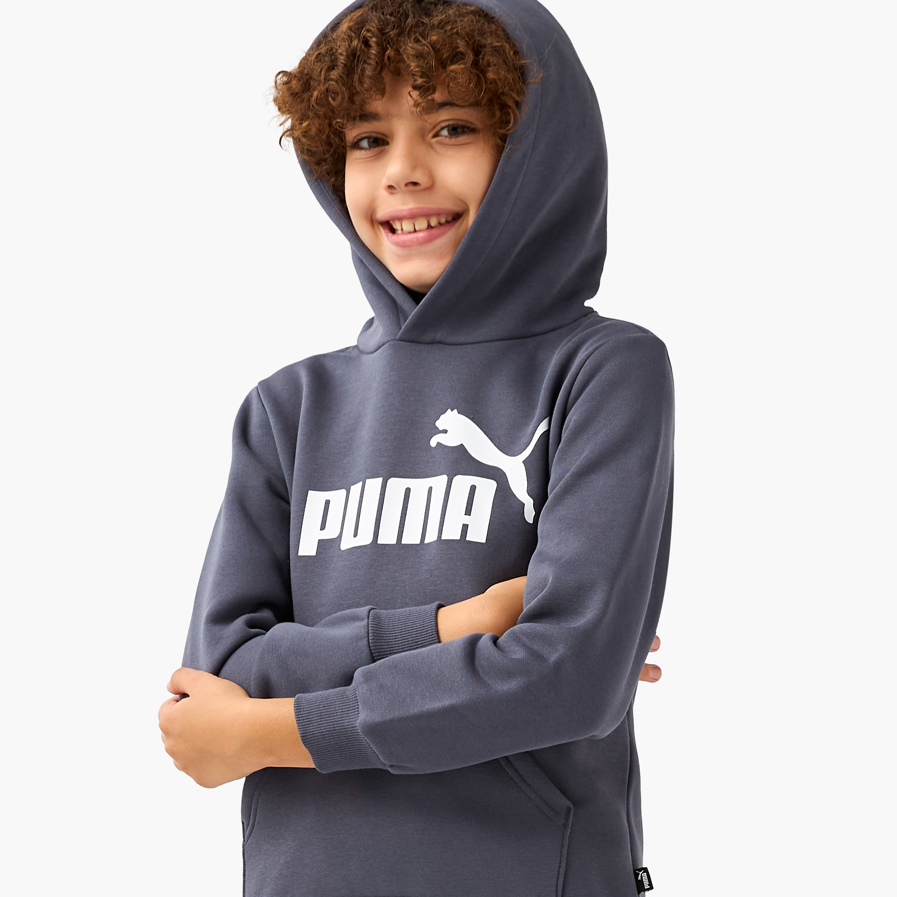 سويت شيرت بقبعة وأكمام طويلة مع جيوب كانجارو من بوما-sports-boys-clothing-tops-image-5