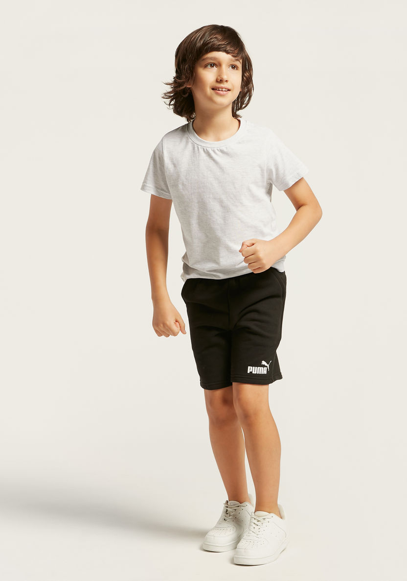 PUMA Sweat Shorts with Elasticated Waistband and Pockets-Bottoms-image-0