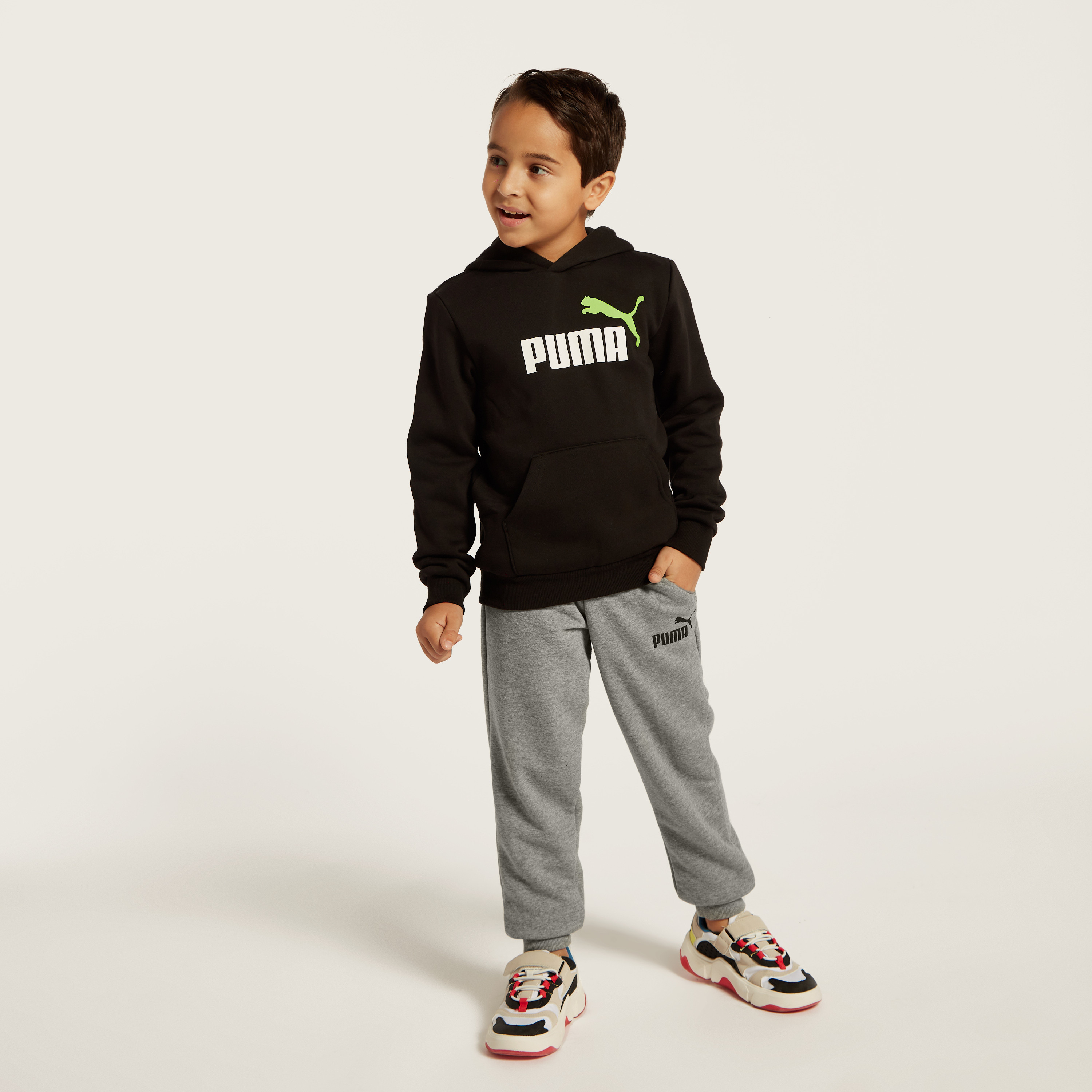 PUMA Printed Joggers with Pockets and Elasticated Waistband-boys-clothing-bottoms-joggersandtrackpants-image-2