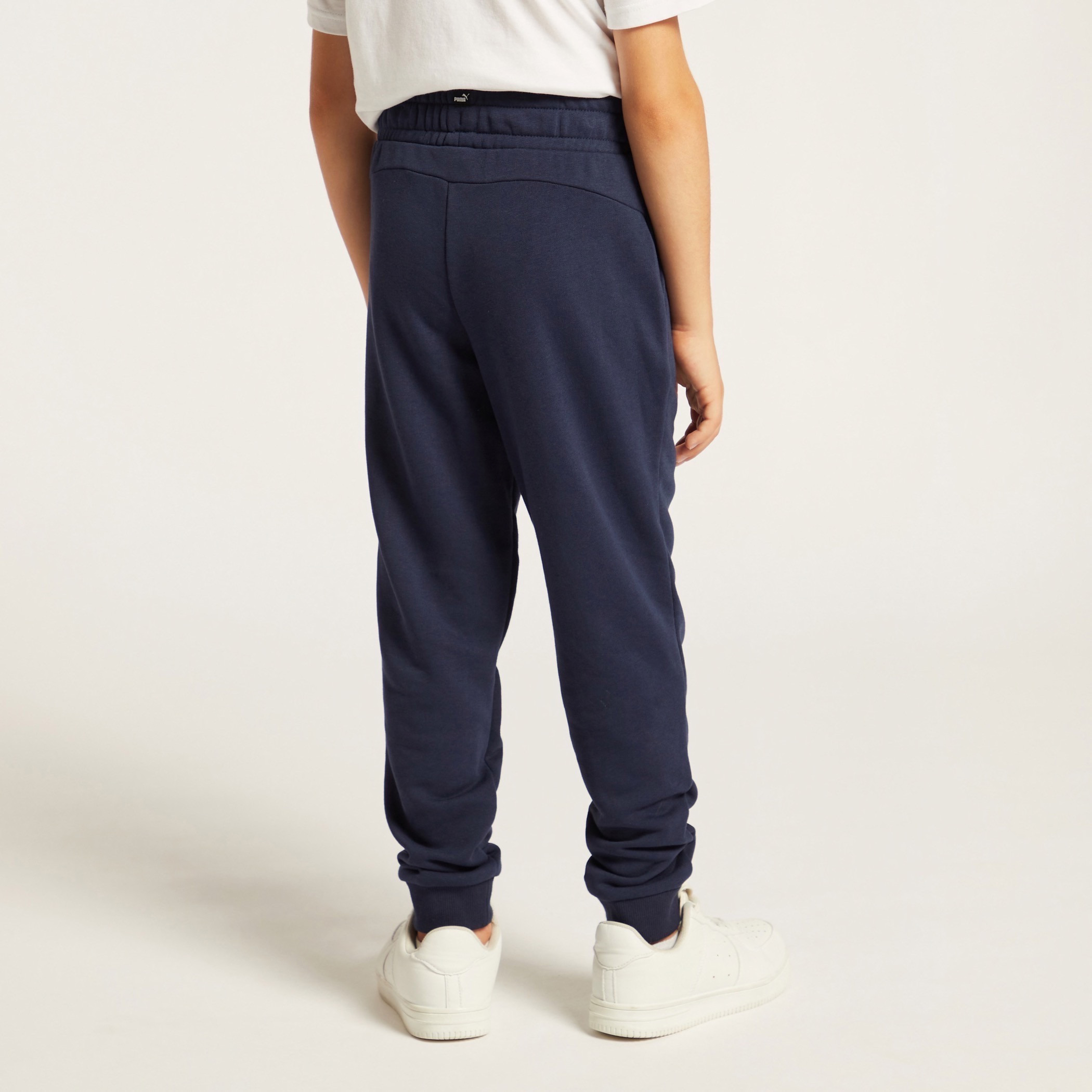 PUMA Logo Print Jog Pants with Pockets and Elasticated Waistband-boys-clothing-bottoms-joggersandtrackpants-image-4