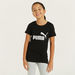 PUMA Logo Print T-shirt with Short Sleeves-Tops-thumbnail-0