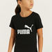 PUMA Logo Print T-shirt with Short Sleeves-Tops-thumbnail-2