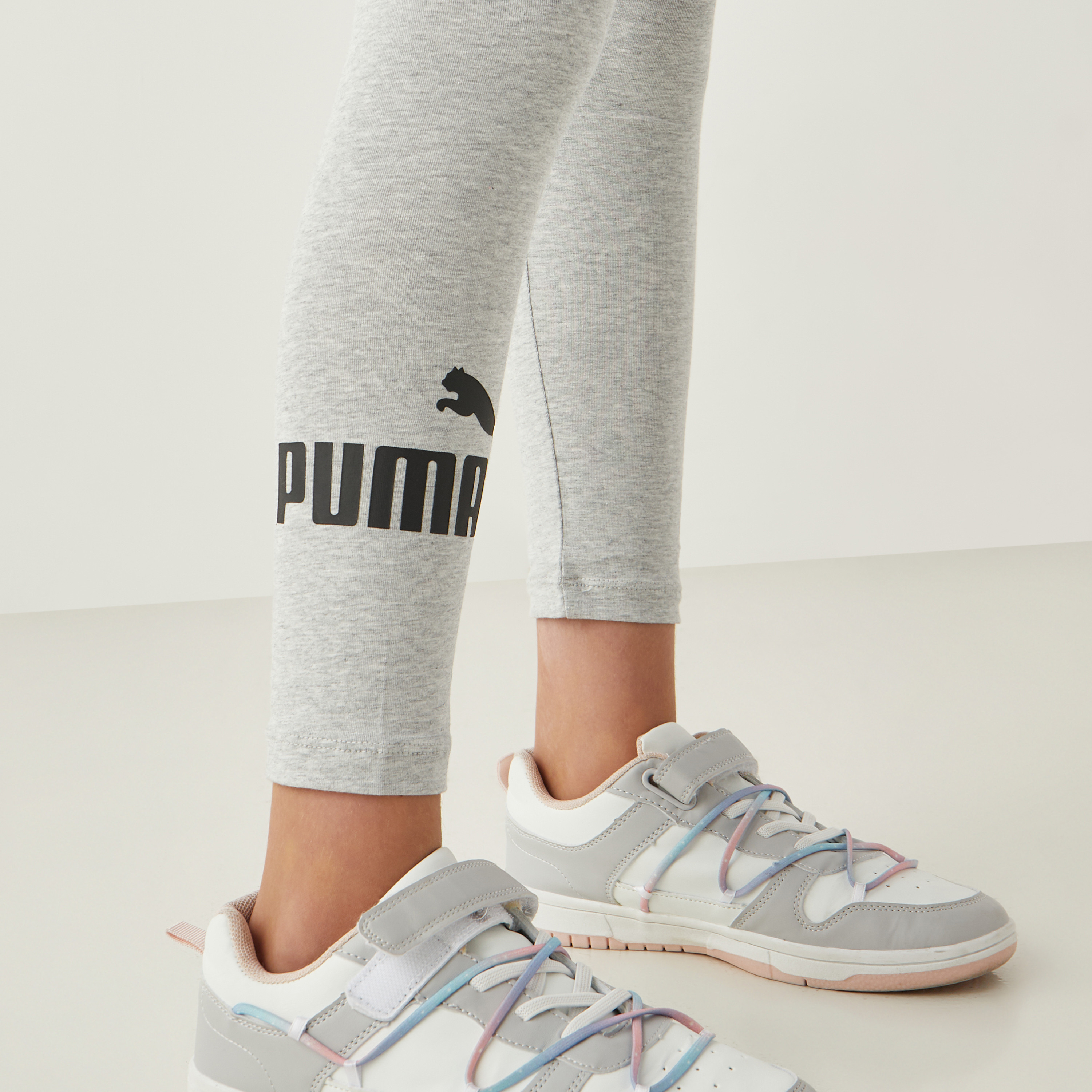 PUMA Logo Print Leggings with Elasticated Waistband-girls-clothing-bottoms-leggings-image-5