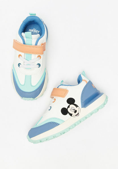 Disney Mickey and Donald Print Sneakers with Hook and Loop Closure-Boy%27s Sneakers-image-1