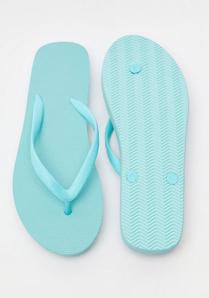 Textured Slip-On Thong Slippers-Women%27s Flip Flops & Beach Slippers-image-5