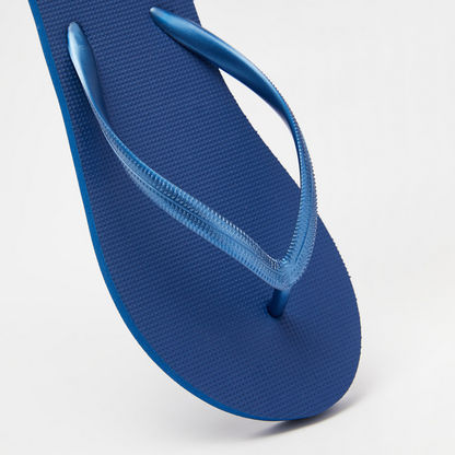 Textured Slip-On Thong Slippers