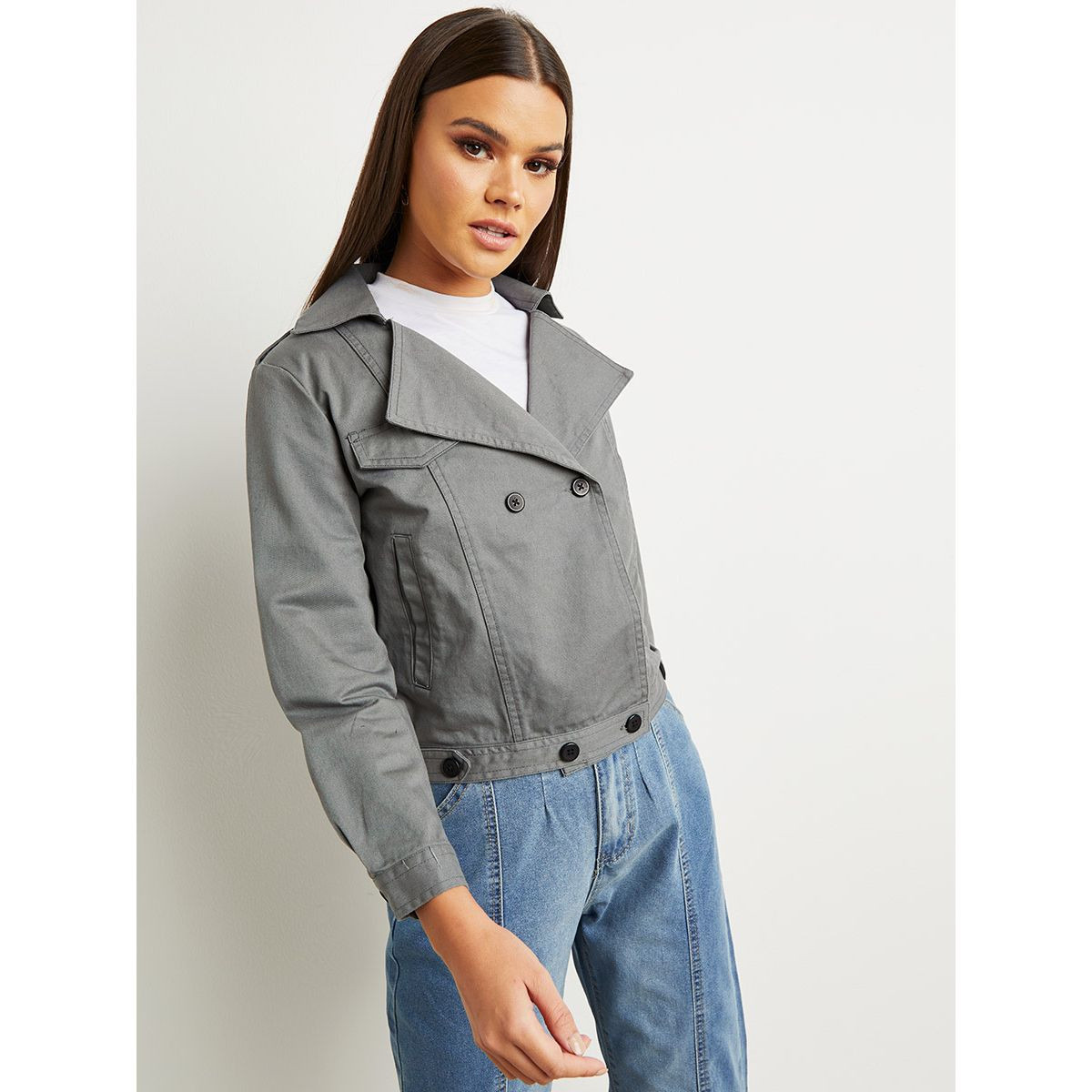 جاكيت قصير بأزرار من ستايلي-women-winterwear-coatsandjackets-jackets-image-1
