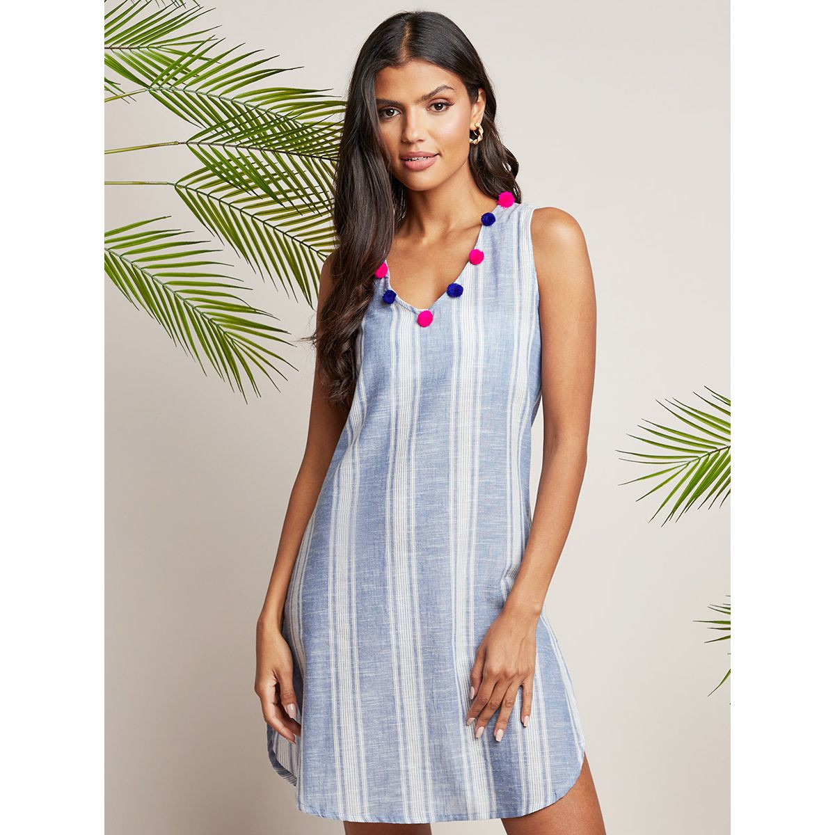 فستان بحر بطبعات خطوط من ستايلي-women-clothing-shirtsandblouses-blouses-image-1
