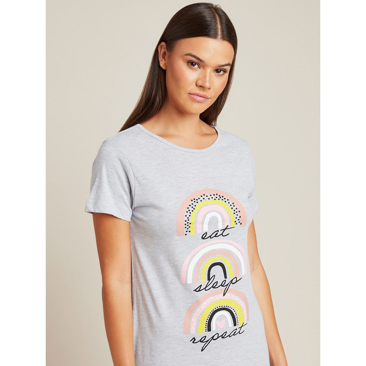 قميص نوم قطن مزين بطبعات من ستايلي-women-clothing-nightwear-nighties-image-3