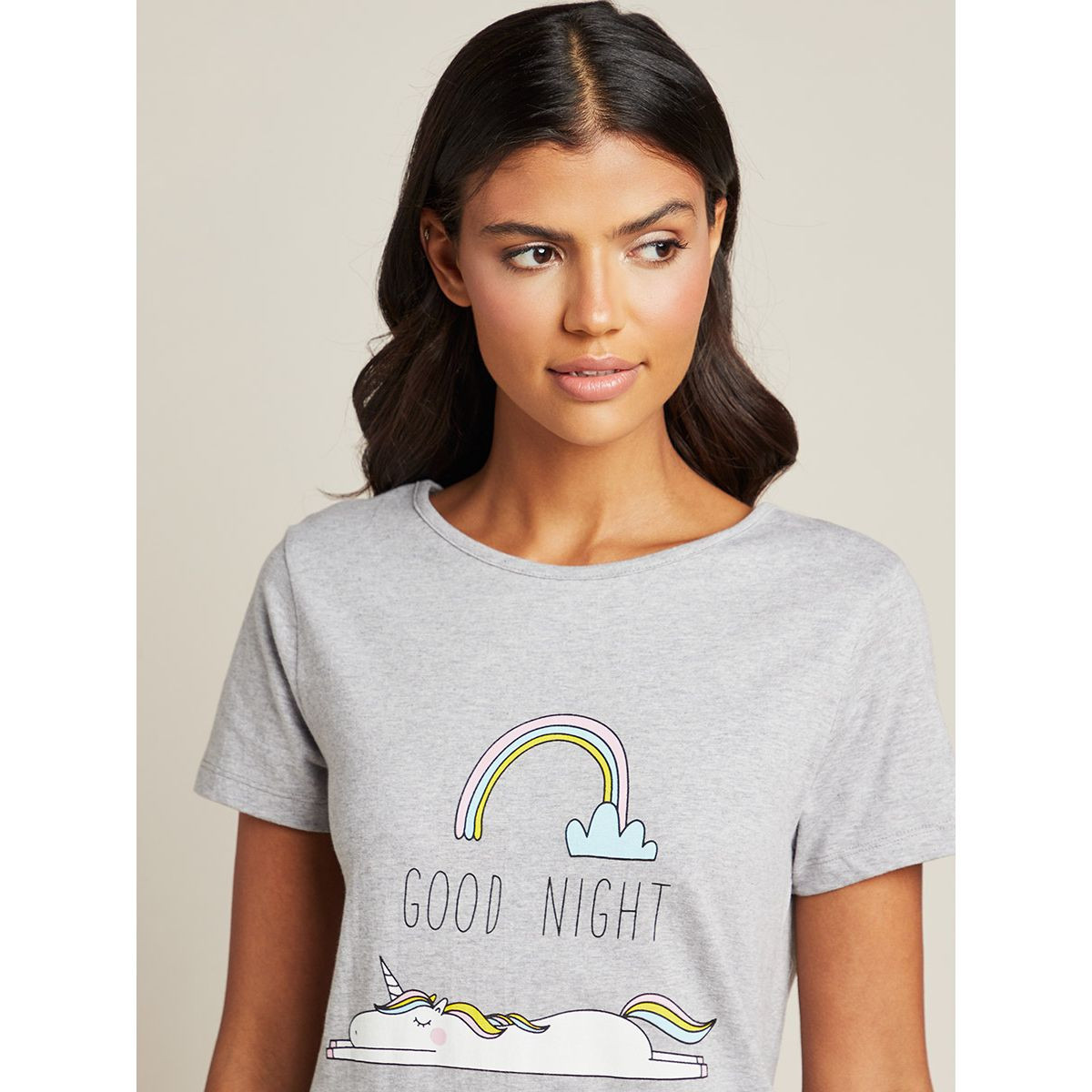 فستان قطن بنمط تيشيرت من ستايلي-women-clothing-nightwear-nighties-image-3