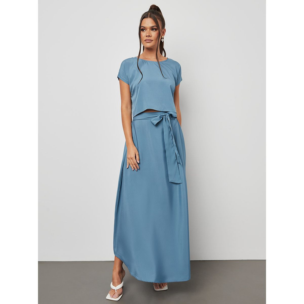 تنورة طويلة باربطة من ستايلي-women-clothing-bottoms-skirts-image-2