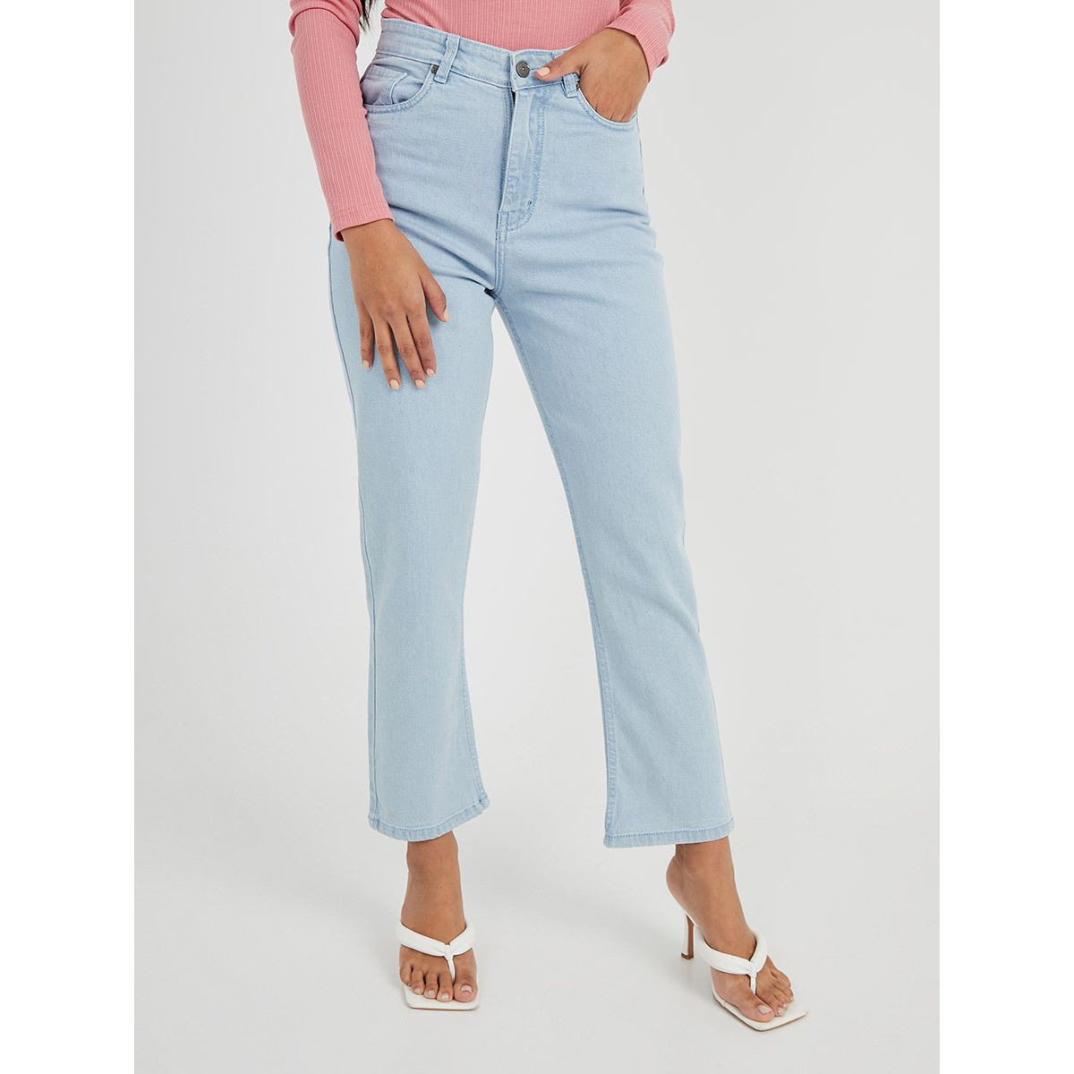 جينز بأرجل واسعة وبخصر عالي من ستايلي-women-clothing-bottoms-jeans-image-1