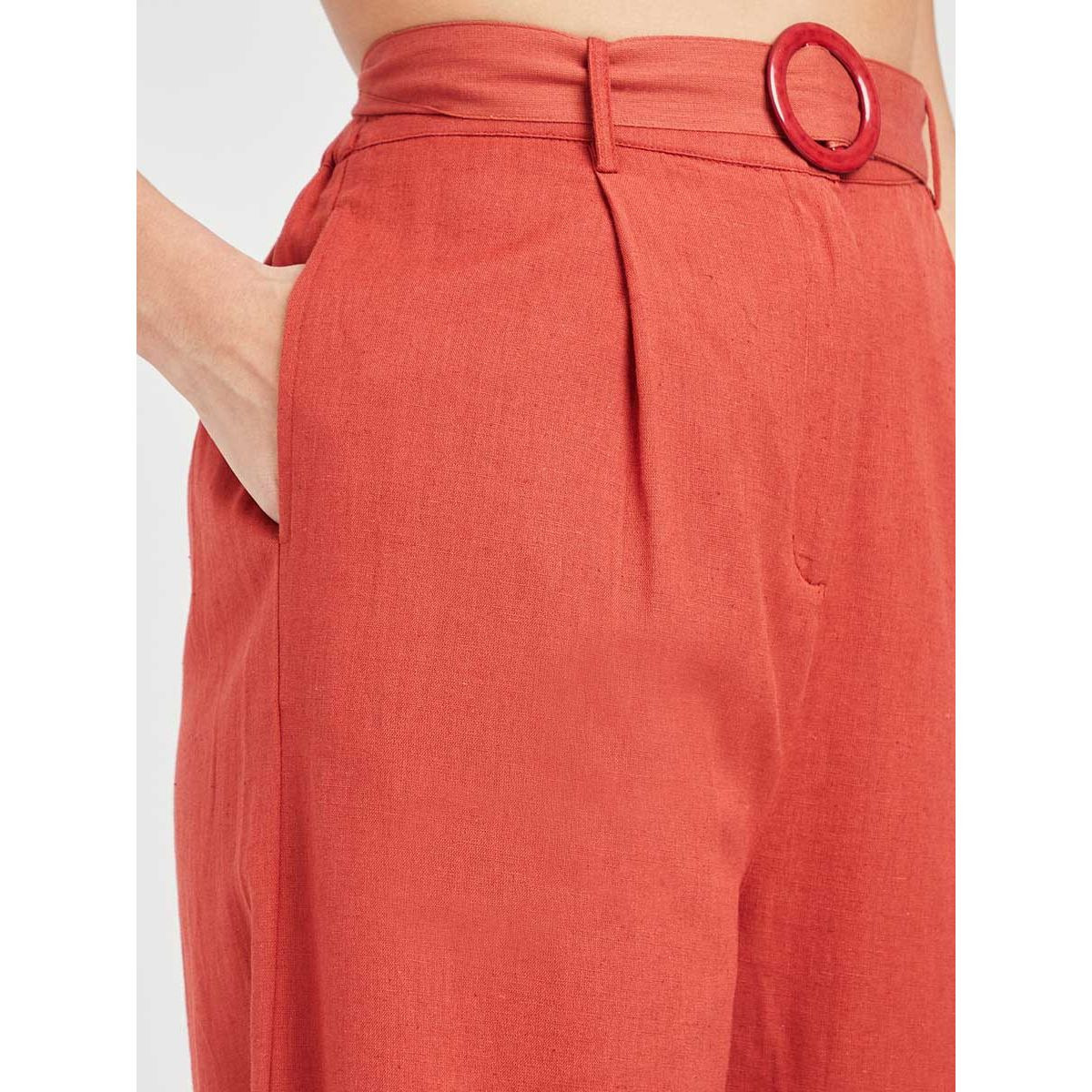 Styli Wide Leg Trouser with Belt and Side Pocket-women-clothing-bottoms-trousers-image-3