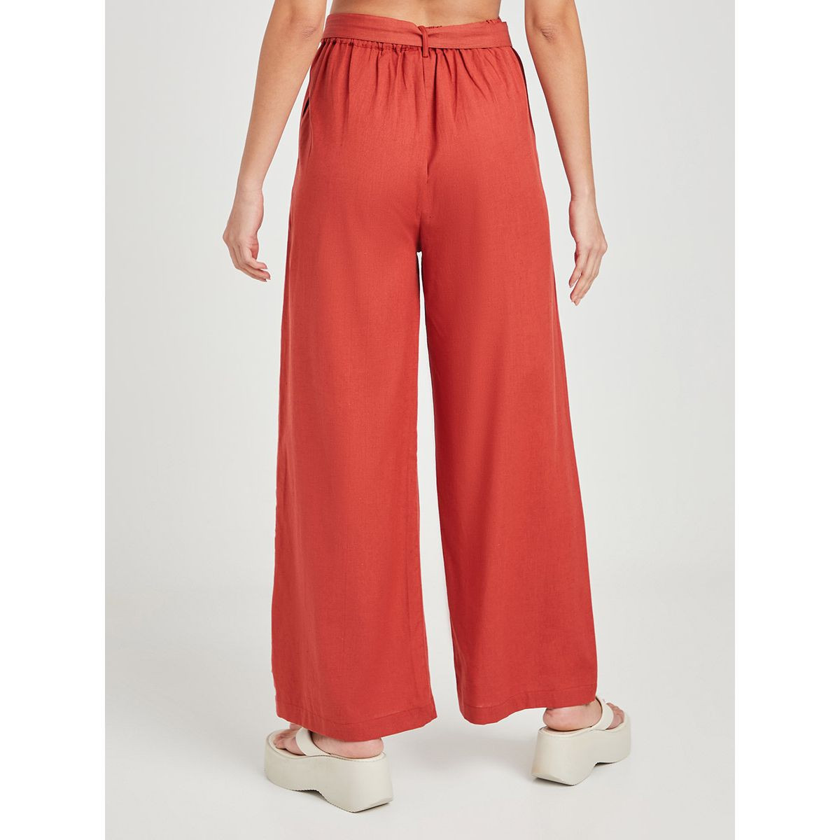 Styli Wide Leg Trouser with Belt and Side Pocket-women-clothing-bottoms-trousers-image-4