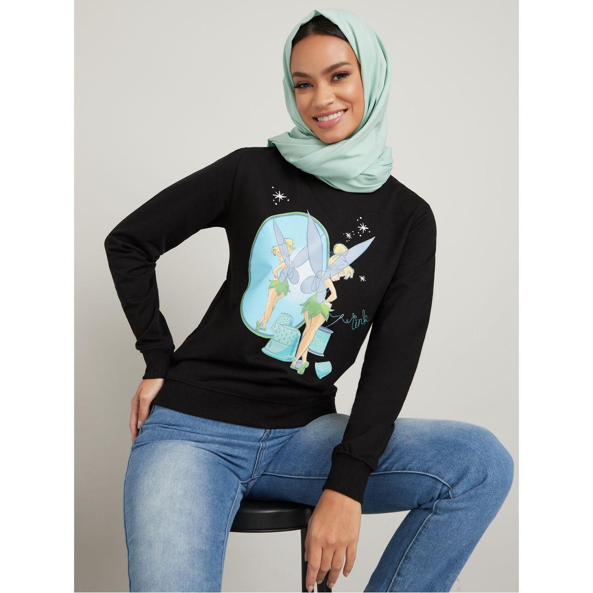 سويت شيرت بقصة عادية من ستايلي-women-clothing-hoodiesandsweatshirts-sweatshirts-image-1