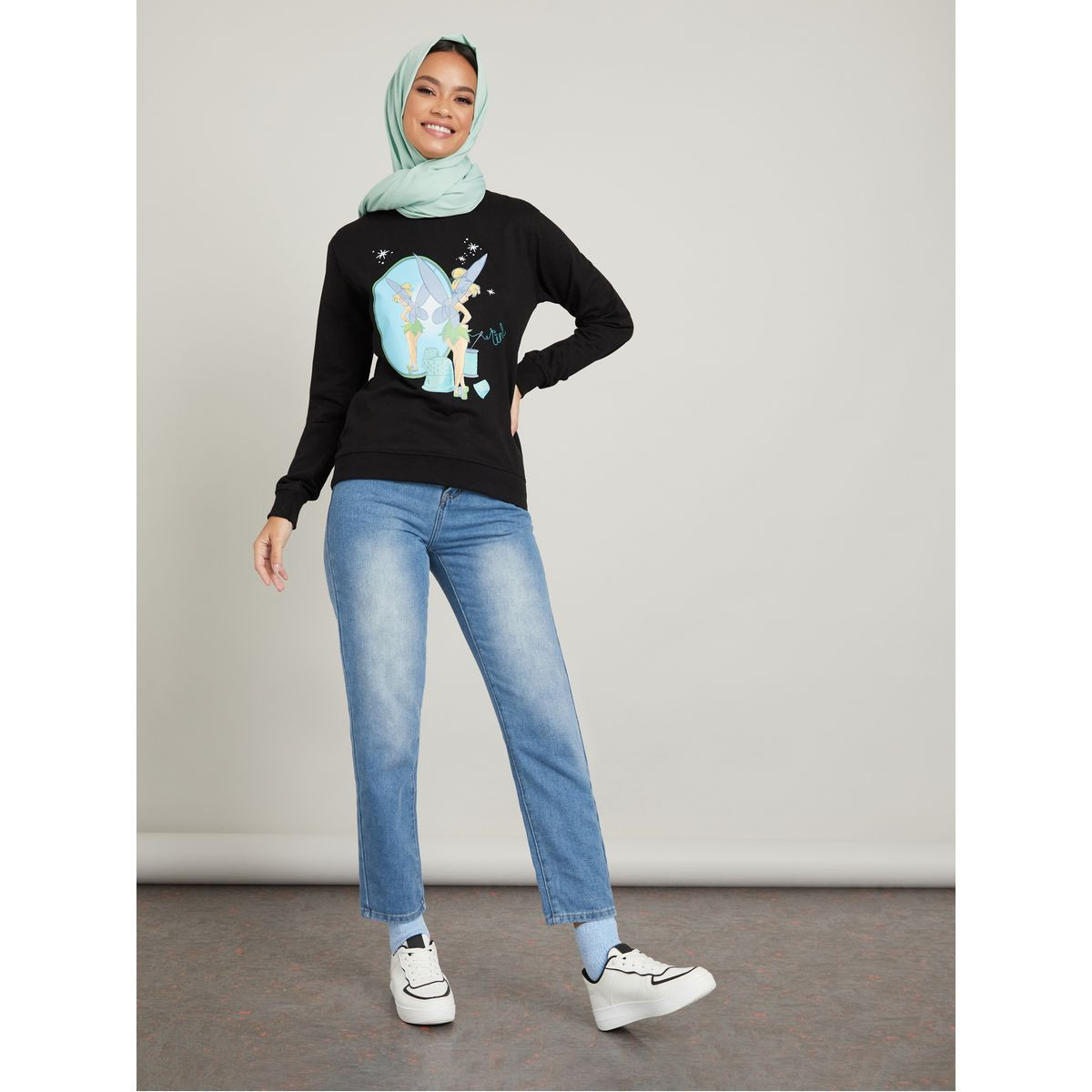 Styli Tinker Bell Print Regular Length Sweatshirt-women-clothing-hoodiesandsweatshirts-sweatshirts-image-2