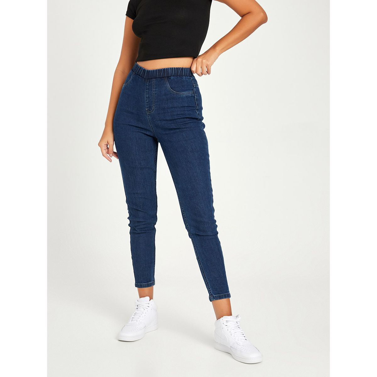 جيغنز بقصة سكيني وخصر عالي من ستايلي-women-clothing-bottoms-jeans-image-3