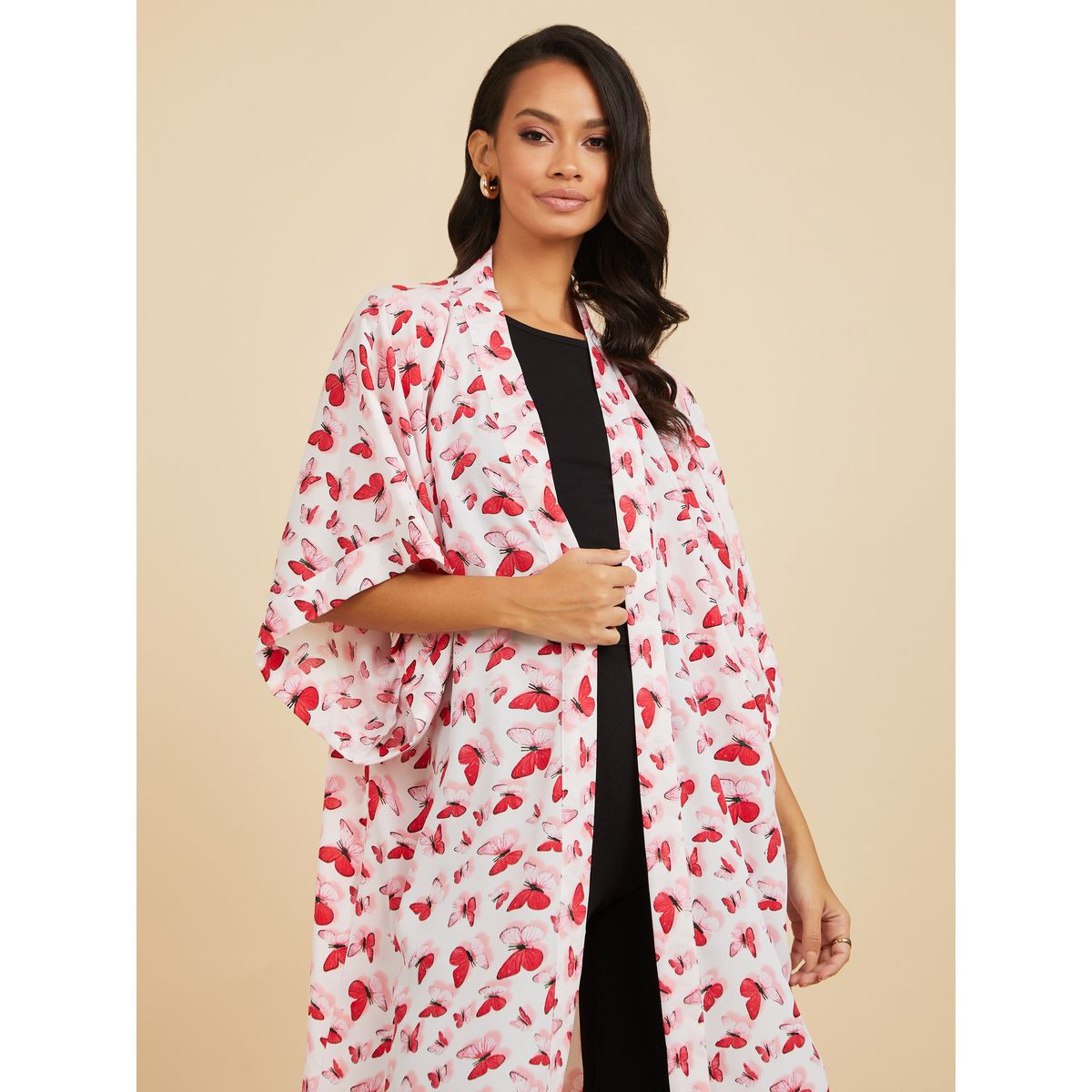كيمونو طويل مطبع بالكامل من ستايلي-women-clothing-shirtsandblouses-blouses-image-2