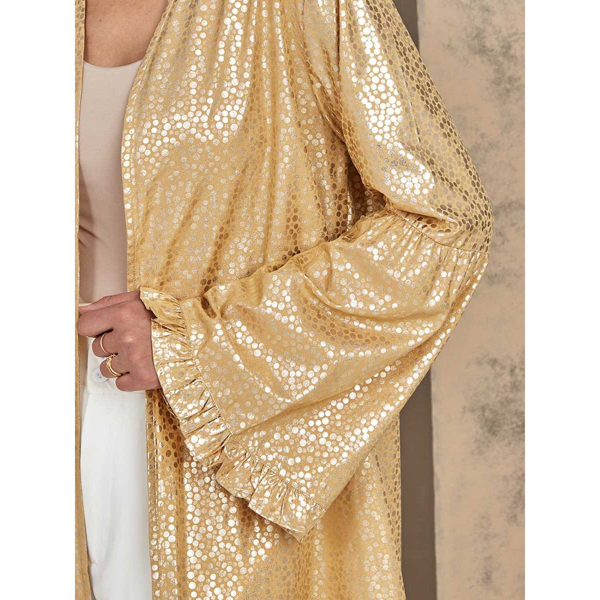 Styli Shimmer Detail Maxi Length Kimono-women-clothing-shirtsandblouses-blouses-image-3