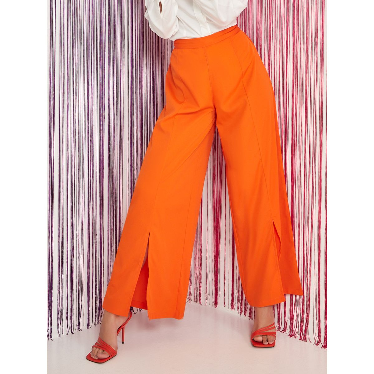 Styli High Waist Split Hem Trouser-women-clothing-trousers-image-1