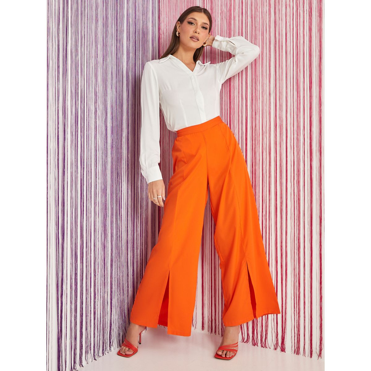 Styli High Waist Split Hem Trouser-women-clothing-trousers-image-2