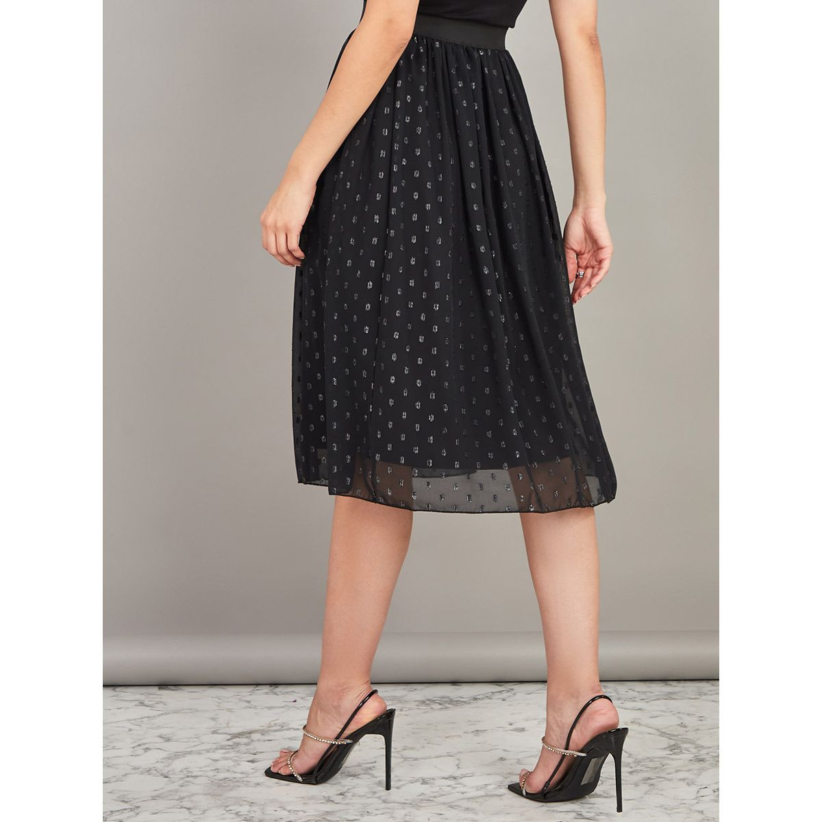 Styli Elastic Waistband Printed A-Line Midi Skirt-women-clothing-trousers-image-4