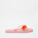 Floral Print Slip-On Thong Slippers-Girl%27s Flip Flops & Beach Slippers-thumbnail-0