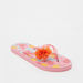 Floral Print Slip-On Thong Slippers-Girl%27s Flip Flops & Beach Slippers-thumbnailMobile-1