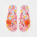 Floral Print Slip-On Thong Slippers-Girl%27s Flip Flops & Beach Slippers-thumbnailMobile-4