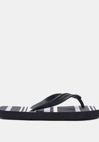 Striped Slip-On Thong Slippers-Boy%27s Flip Flops & Beach Slippers-image-0