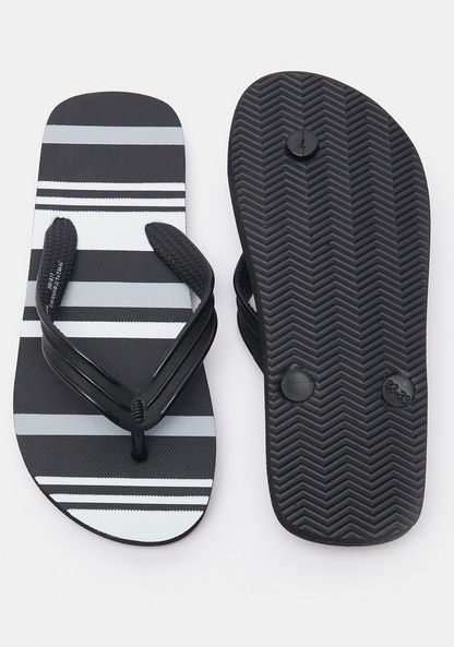 Striped Slip-On Thong Slippers-Boy%27s Flip Flops & Beach Slippers-image-5