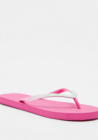 Solid Slip-On Thong Slippers-Women%27s Flip Flops & Beach Slippers-image-1
