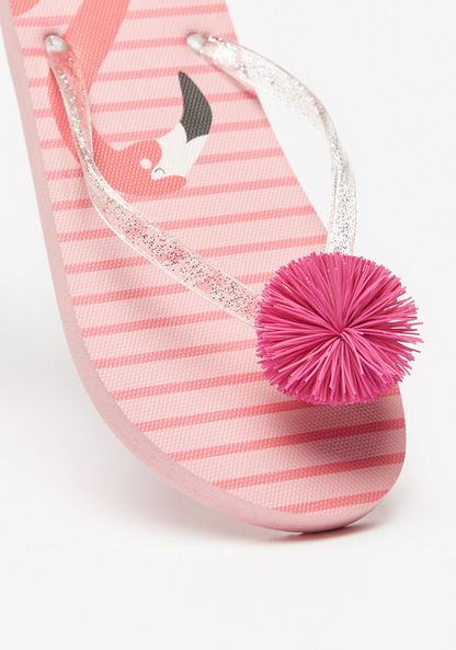 Aqua Embellished Flip Flops-Girl%27s Flip Flops & Beach Slippers-image-4