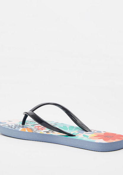Printed Slip-On Thong Slippers-Women%27s Flip Flops & Beach Slippers-image-3