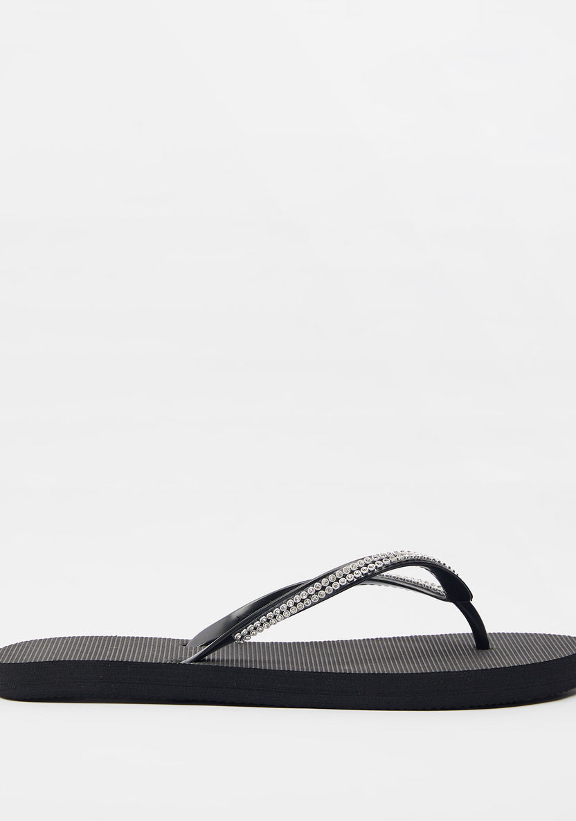 Embellished Slip-On Thong Slippers-Women%27s Flip Flops & Beach Slippers-image-3