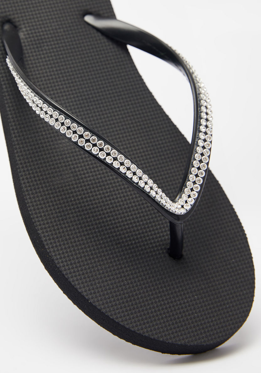 Embellished Slip-On Thong Slippers-Women%27s Flip Flops & Beach Slippers-image-4
