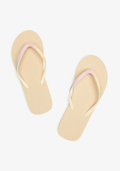 Glittery Slip-On Thong Slippers