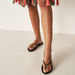 Solid Slip-On Flip Flops with Metallic Ring Accent-Women%27s Flip Flops & Beach Slippers-thumbnail-0