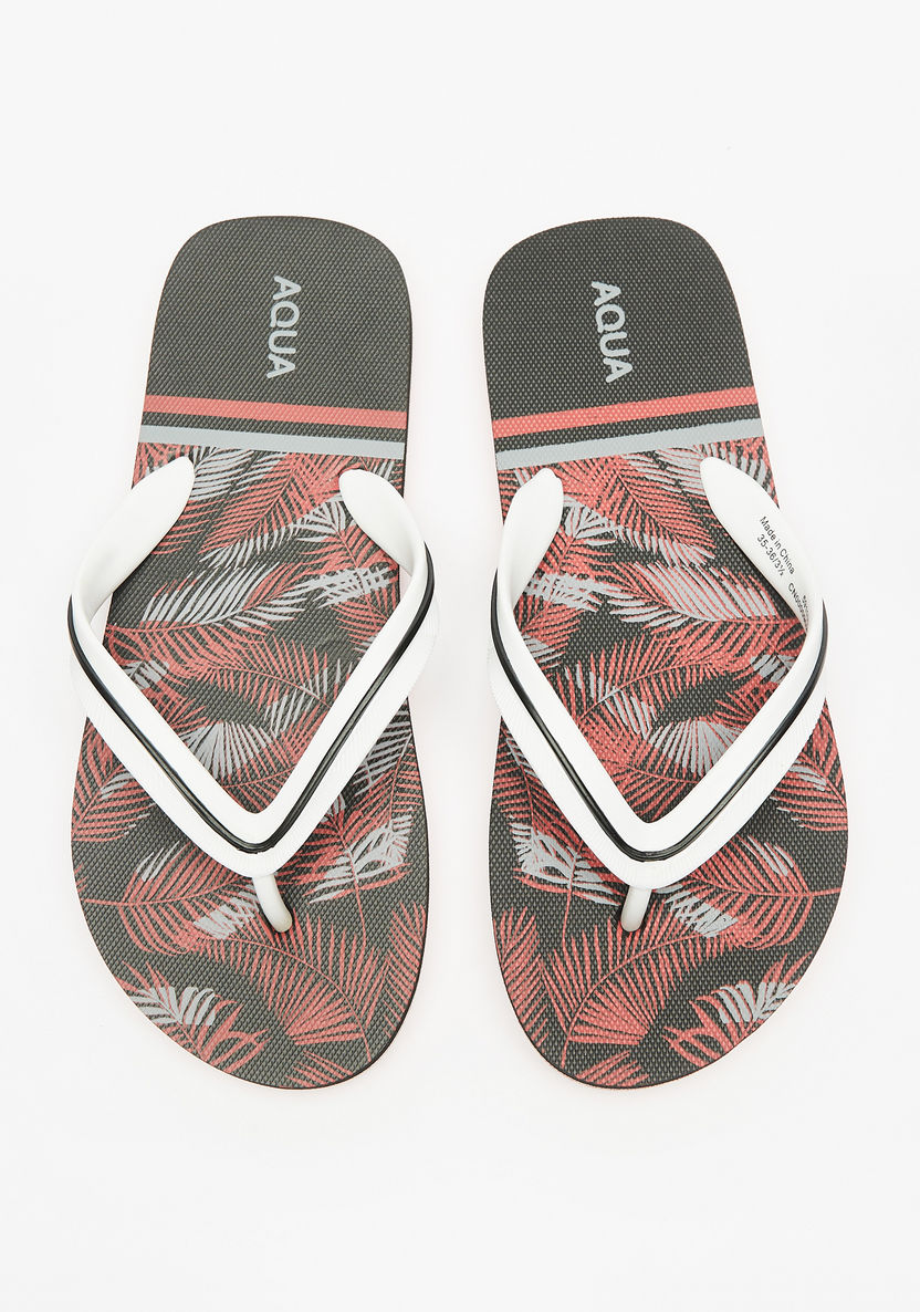 Aqua Printed Flip Flops-Boy%27s Flip Flops & Beach Slippers-image-0