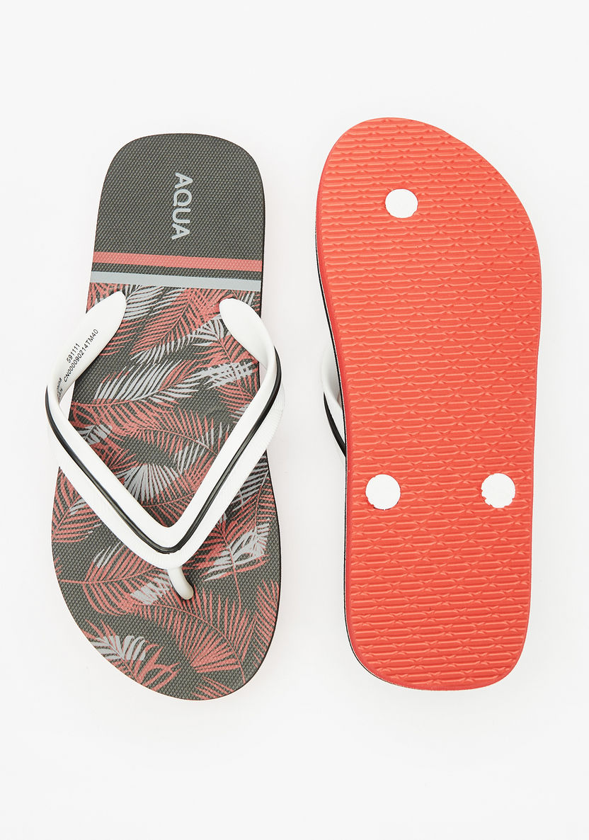 Aqua Printed Flip Flops-Boy%27s Flip Flops & Beach Slippers-image-4