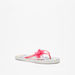 Aqua Floral Print Slip-On Flip Flops-Girl%27s Flip Flops & Beach Slippers-thumbnailMobile-1