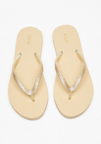 Aqua Textured Slip-On Thong Slippers-Women%27s Flip Flops & Beach Slippers-image-0