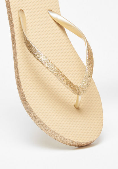 Aqua Textured Slip-On Thong Slippers-Women%27s Flip Flops & Beach Slippers-image-3