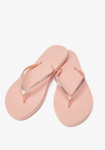 Aqua Metallic Thong Slippers-Women%27s Flip Flops & Beach Slippers-image-1