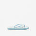 Aqua Floral Print Thong Slippers-Girl%27s Flip Flops & Beach Slippers-thumbnailMobile-2
