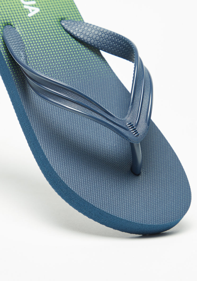Aqua Printed Slip-On Flip Flops-Boy%27s Flip Flops & Beach Slippers-image-3