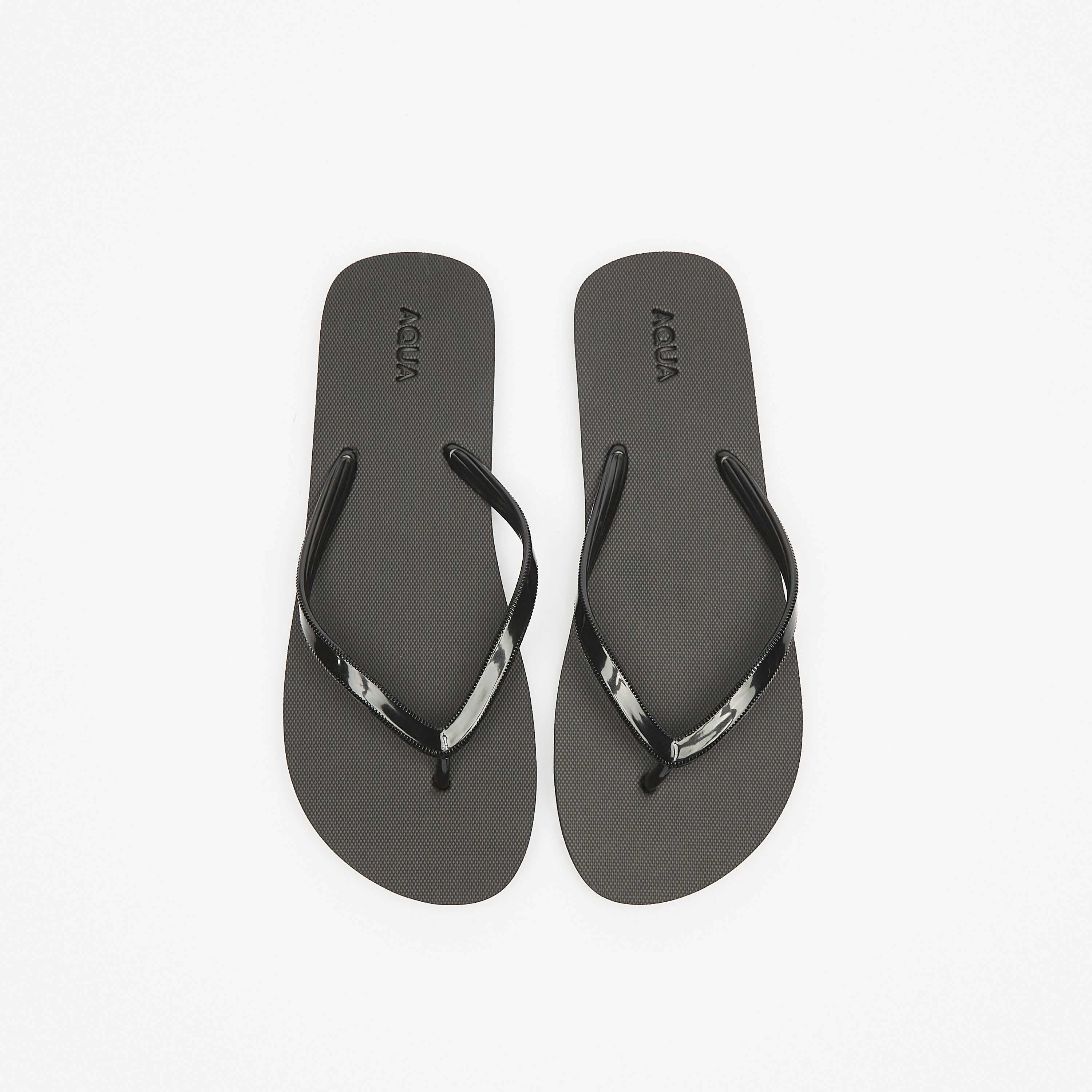 Plain black sales flip flops womens