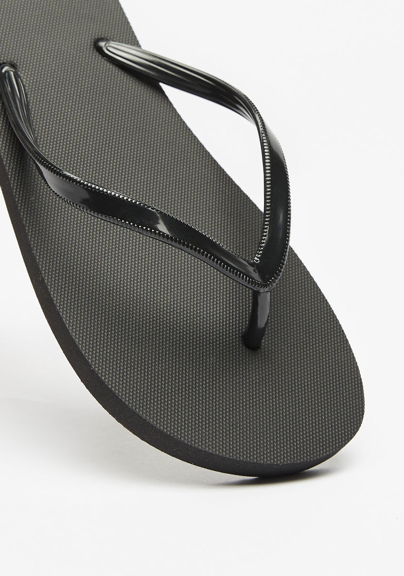 Aqua Solid Thong Slippers-Women%27s Flip Flops & Beach Slippers-image-3