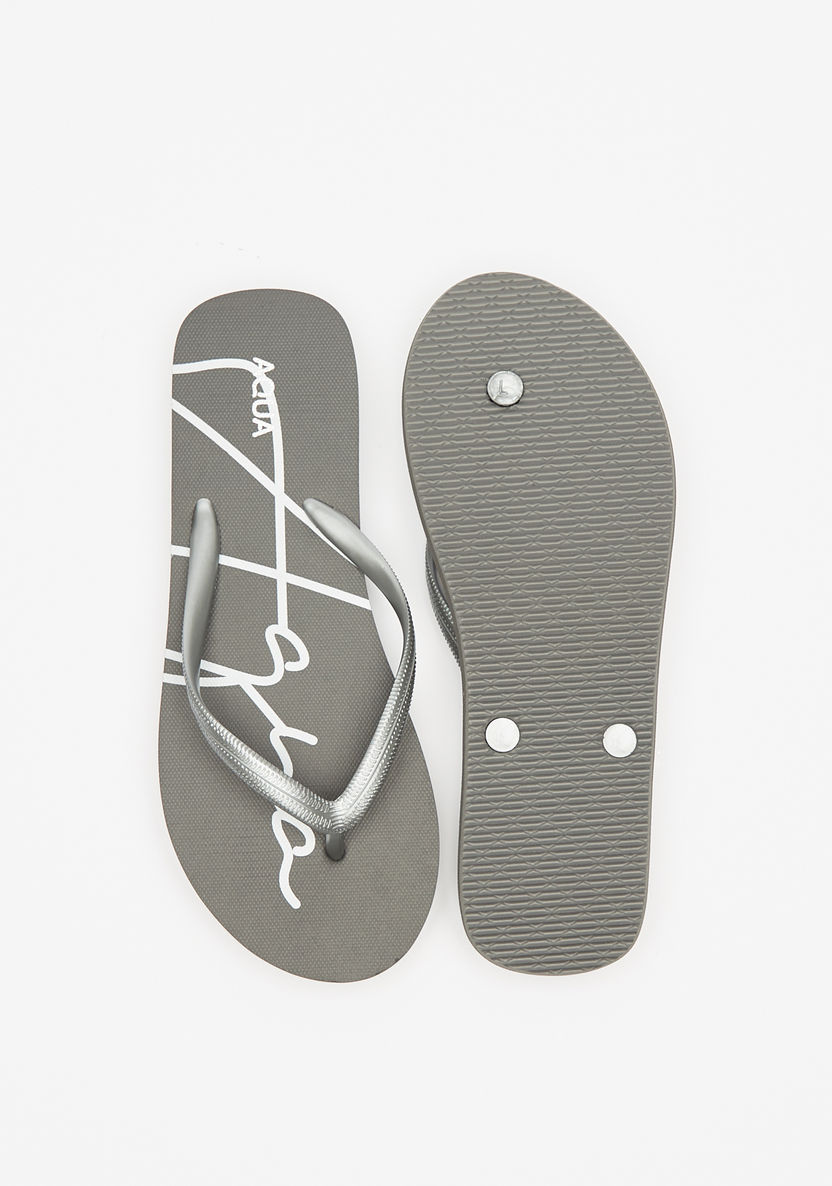 Aqua Printed Thong Slippers-Women%27s Flip Flops & Beach Slippers-image-4