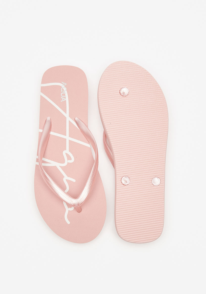 Aqua Printed Thong Slippers-Women%27s Flip Flops & Beach Slippers-image-4